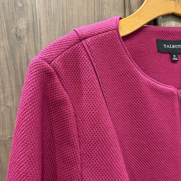 Talbots Blazer Jacket 12 Zip Front Lined - Picture 2 of 9